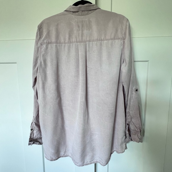 Express Light Pink Blush Long Sleeve Button Up Blouse - Picture 4 of 6
